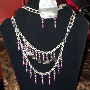 Necklace with matching earrings
